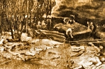 inhumation des cadres de communards le 25 mai 1871